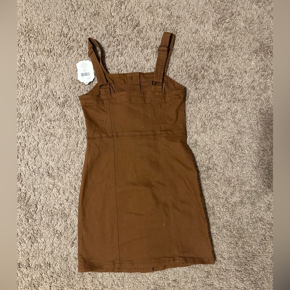 NWT Brown Button Up Dress - Picture 2 of 5